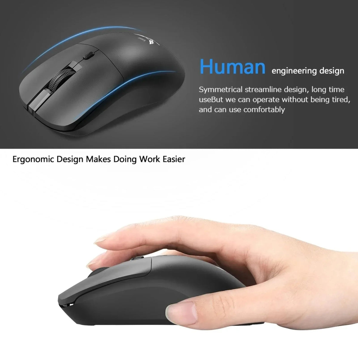 2.4G Wireless Ergonomic Mouse Rechargeable, 800–1600 DPI for PC, Laptop, MacBook Pro - Sales Gear Tech