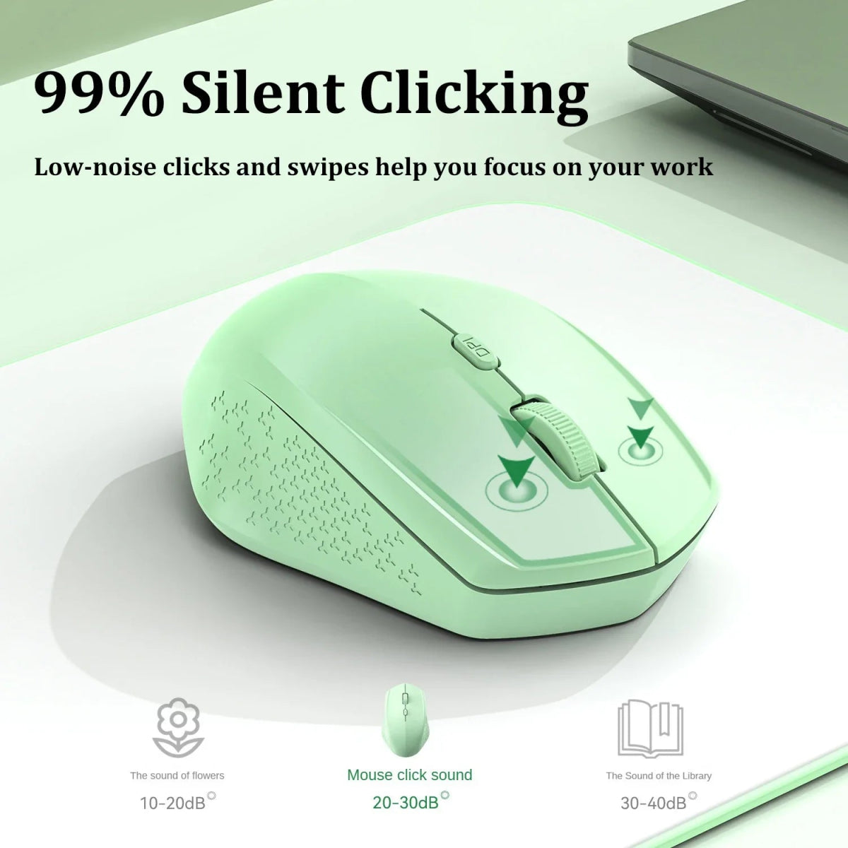 Bluetooth 5.2 Dual - Mode Wireless Mouse Silent, Rechargeable, 1600 DPI for Laptop, Win & Mac - Sales Gear Tech