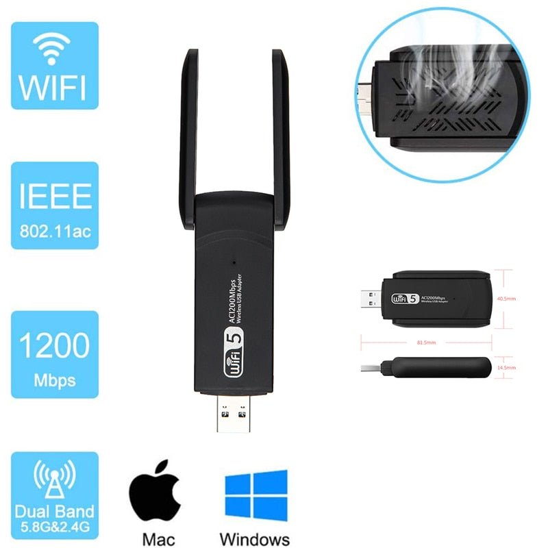 Dual Band 1200mps WiFi Adapter - Sales Gear Tech