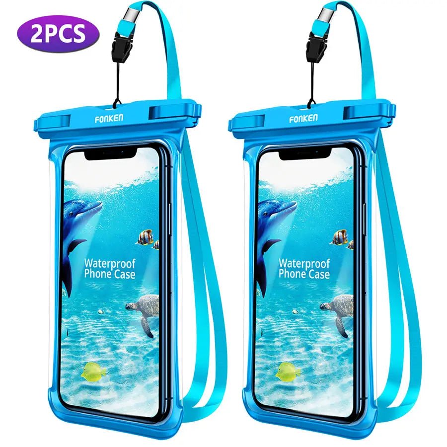 FONKEN Full View Waterproof Phone Case Transparent Dry Bag for Swimming, Snow & Rain - Sales Gear Tech