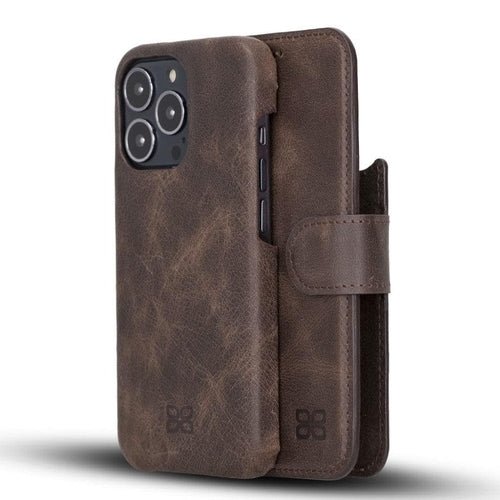 Full Leather Coating Detachable Wallet Case for Apple iPhone 13 Series - Sales Gear Tech