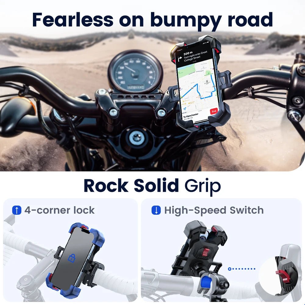 Joyroom 360° Bike Phone Holder Universal, Shockproof GPS Mount for 4.7–7