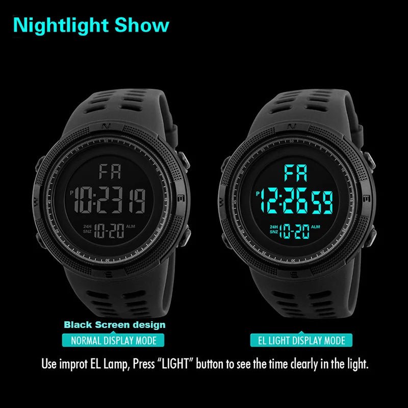 Men's Military Sports Digital LED Watch , Luminous, Multifunction - Sales Gear Tech