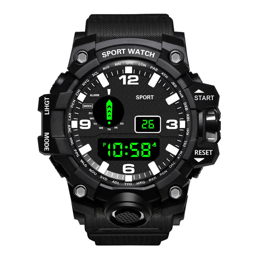 Men's Sports Military Waterproof Watch, Luminous, Multifunctional - Sales Gear Tech