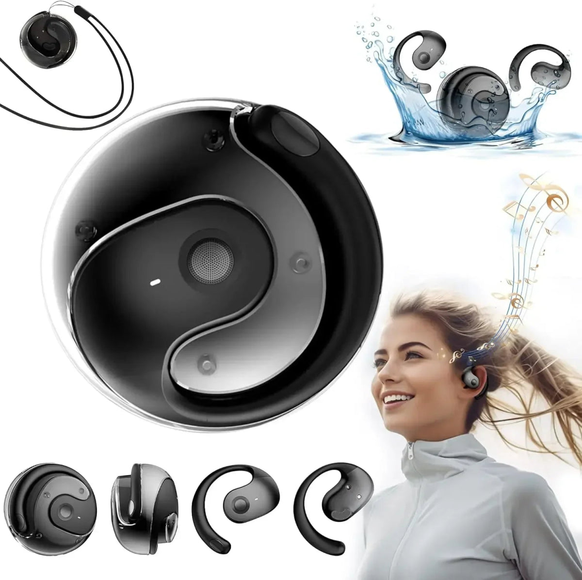 OWS Wireless Bluetooth Earbuds HiFi Sound, Mic, Touch Control, Waterproof for Phones - Sales Gear Tech