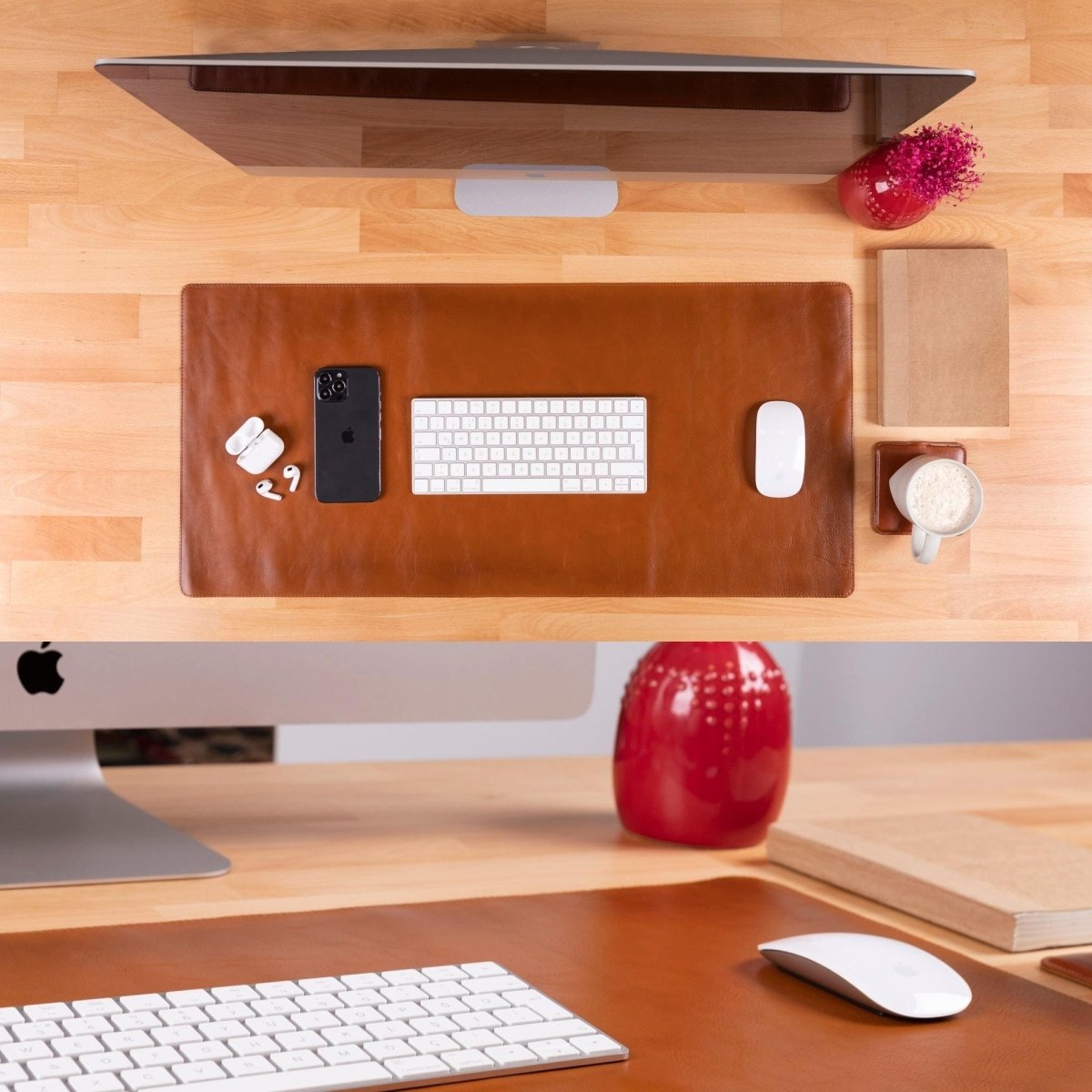 Rawlins Leather Desk Pads - 36x19 and 14.6x31.5 Inches - Sales Gear Tech