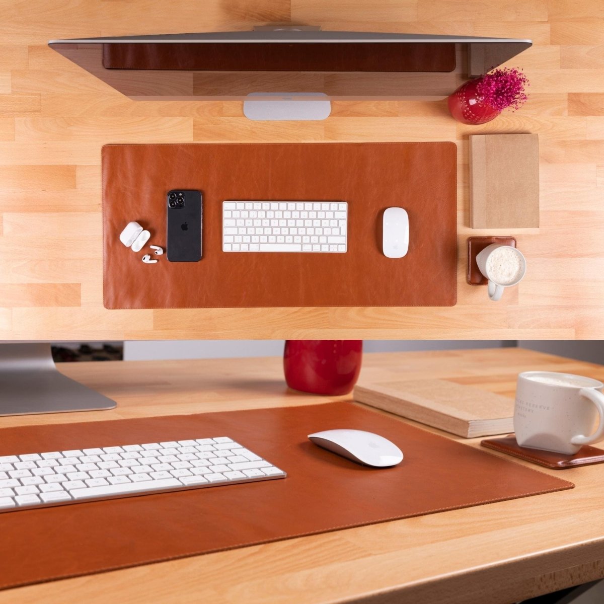 Rawlins Leather Desk Pads - 36x19 and 14.6x31.5 Inches - Sales Gear Tech