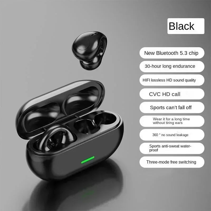 T75 Bone Conduction Wireless Headphones Bluetooth 5.3, HiFi Sound, Waterproof, Sports TWS - Sales Gear Tech