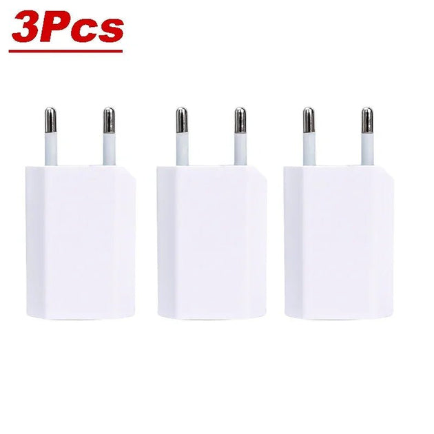 1–5PCS Mini 5V 1A USB Wall Charger EU Plug Power Adapter for iPhone, Samsung, Xiaomi & More - Sales Gear Tech