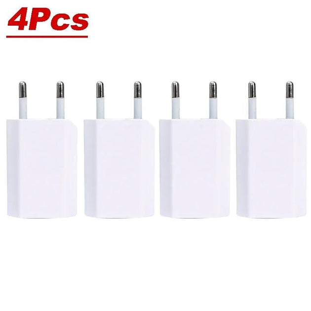 1–5PCS Mini 5V 1A USB Wall Charger EU Plug Power Adapter for iPhone, Samsung, Xiaomi & More - Sales Gear Tech