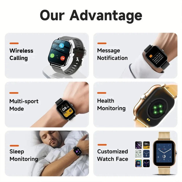 1.83'' Smartwatch for Men & Women Fitness Tracker, BT Call, Full Touch Screen - Sales Gear Tech