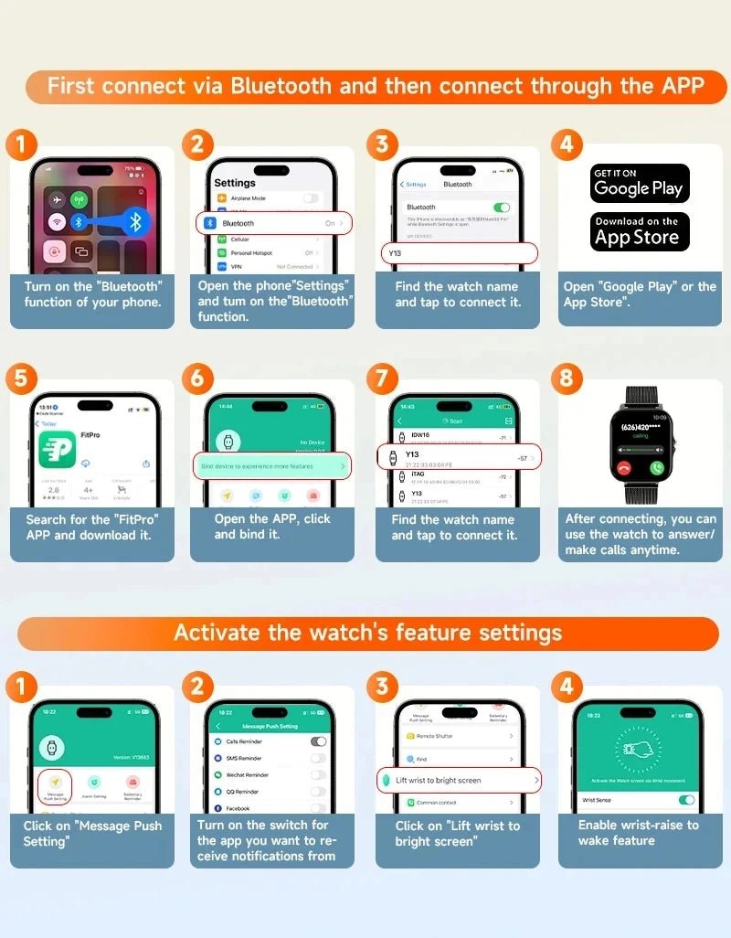 1.83'' Smartwatch for Men & Women Fitness Tracker, BT Call, Full Touch Screen - Sales Gear Tech