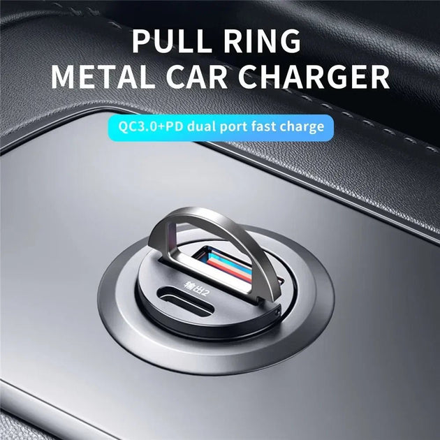 200W Dual USB Car Charger Mini Fast Charging Adapter for 12–24V Cigarette Lighter - Sales Gear Tech
