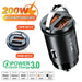 200W Dual USB Car Charger Mini Fast Charging Adapter for 12–24V Cigarette Lighter - Sales Gear Tech