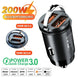 200W Dual USB Car Charger Mini Fast Charging Adapter for 12–24V Cigarette Lighter - Sales Gear Tech