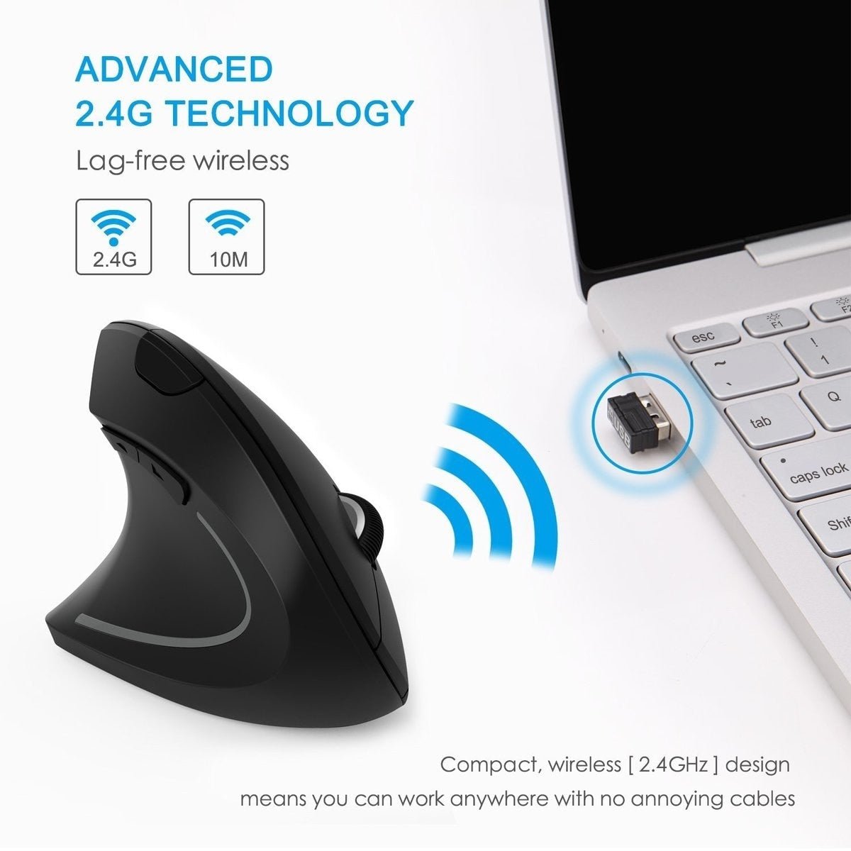 2.4G Wireless Ergonomic Vertical Mouse - Sales Gear Tech