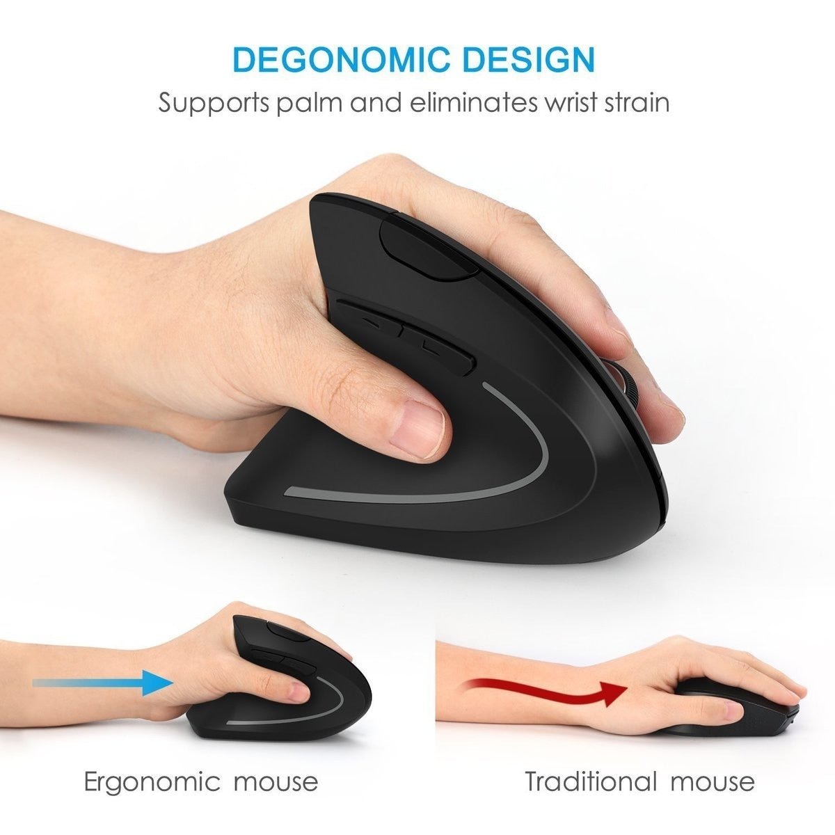 2.4G Wireless Ergonomic Vertical Mouse - Sales Gear Tech