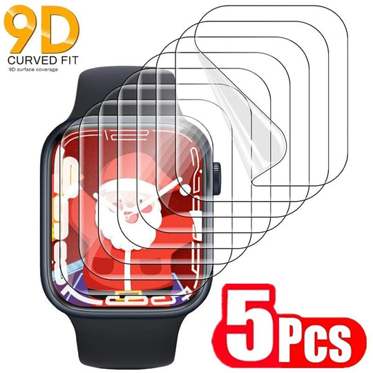5PCS Hydrogel Screen Protector for Apple Watch (38–49MM, Series 5–10 & Ultra) - Sales Gear Tech