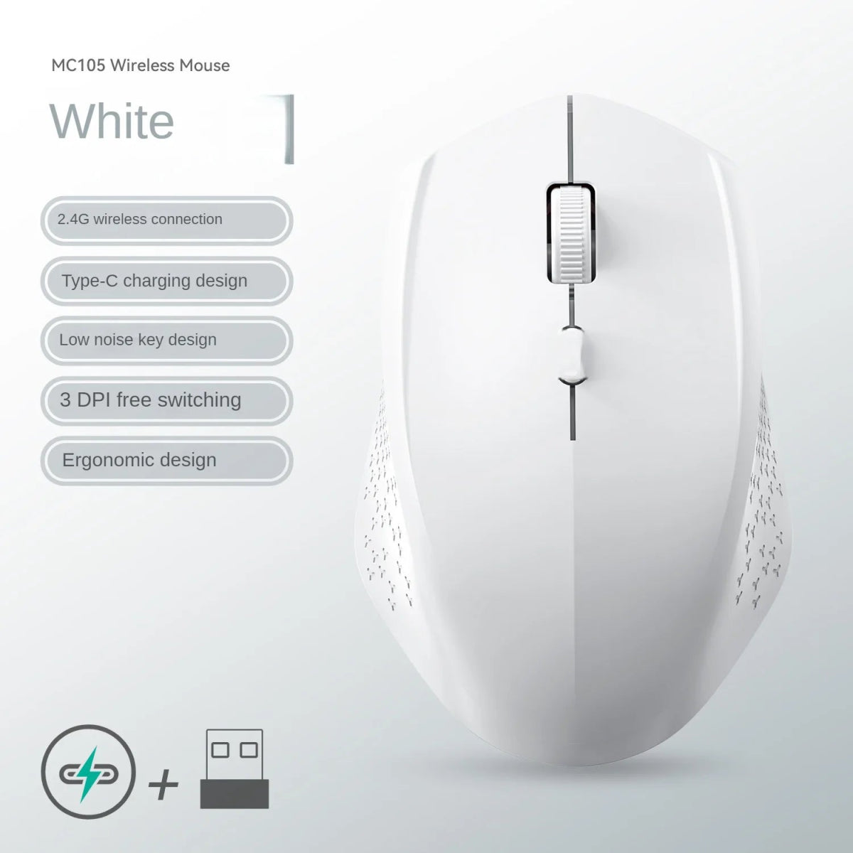 Bluetooth 5.2 Dual - Mode Wireless Mouse Silent, Rechargeable, 1600 DPI for Laptop, Win & Mac - Sales Gear Tech