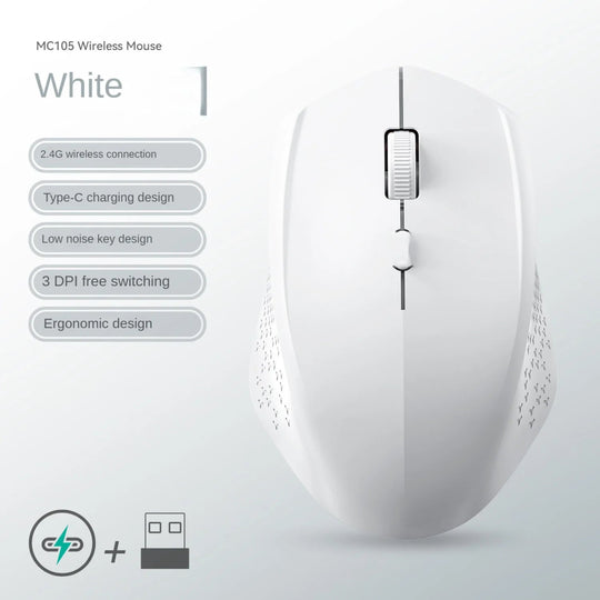 Bluetooth 5.2 Dual - Mode Wireless Mouse Silent, Rechargeable, 1600 DPI for Laptop, Win & Mac - Sales Gear Tech
