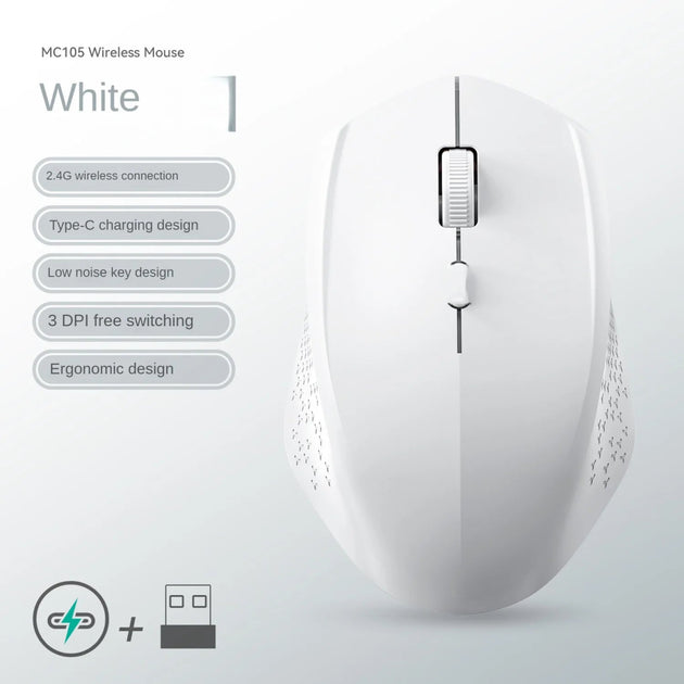 Bluetooth 5.2 Dual - Mode Wireless Mouse Silent, Rechargeable, 1600 DPI for Laptop, Win & Mac - Sales Gear Tech