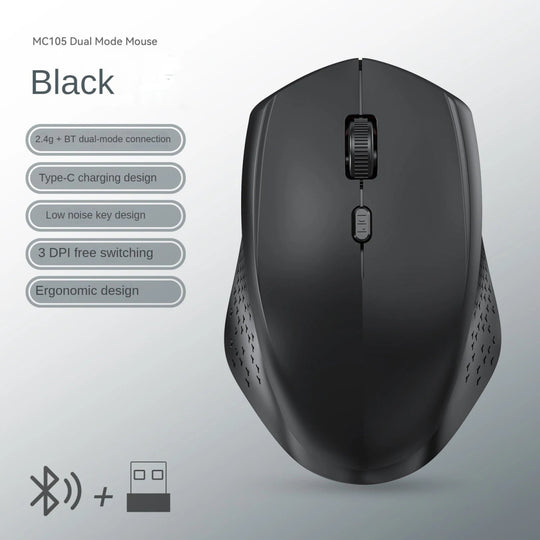 Bluetooth 5.2 Dual - Mode Wireless Mouse Silent, Rechargeable, 1600 DPI for Laptop, Win & Mac - Sales Gear Tech