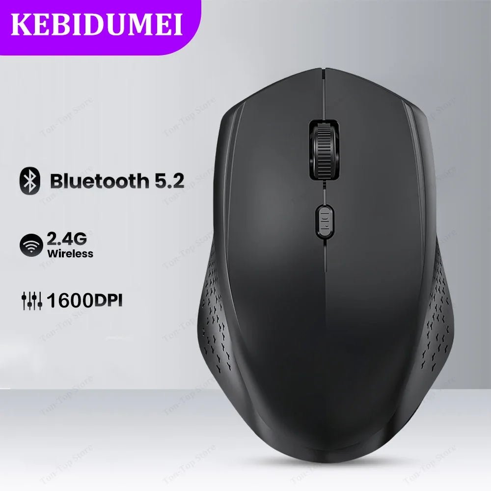 Bluetooth 5.2 Dual - Mode Wireless Mouse Silent, Rechargeable, 1600 DPI for Laptop, Win & Mac - Sales Gear Tech