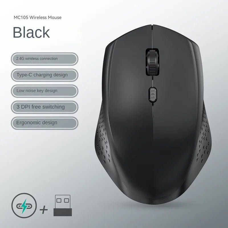 Bluetooth 5.2 Dual - Mode Wireless Mouse Silent, Rechargeable, 1600 DPI for Laptop, Win & Mac - Sales Gear Tech