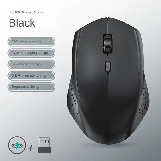 Bluetooth 5.2 Dual - Mode Wireless Mouse Silent, Rechargeable, 1600 DPI for Laptop, Win & Mac - Sales Gear Tech