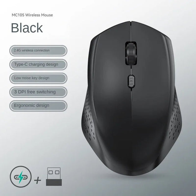 Bluetooth 5.2 Dual - Mode Wireless Mouse Silent, Rechargeable, 1600 DPI for Laptop, Win & Mac - Sales Gear Tech