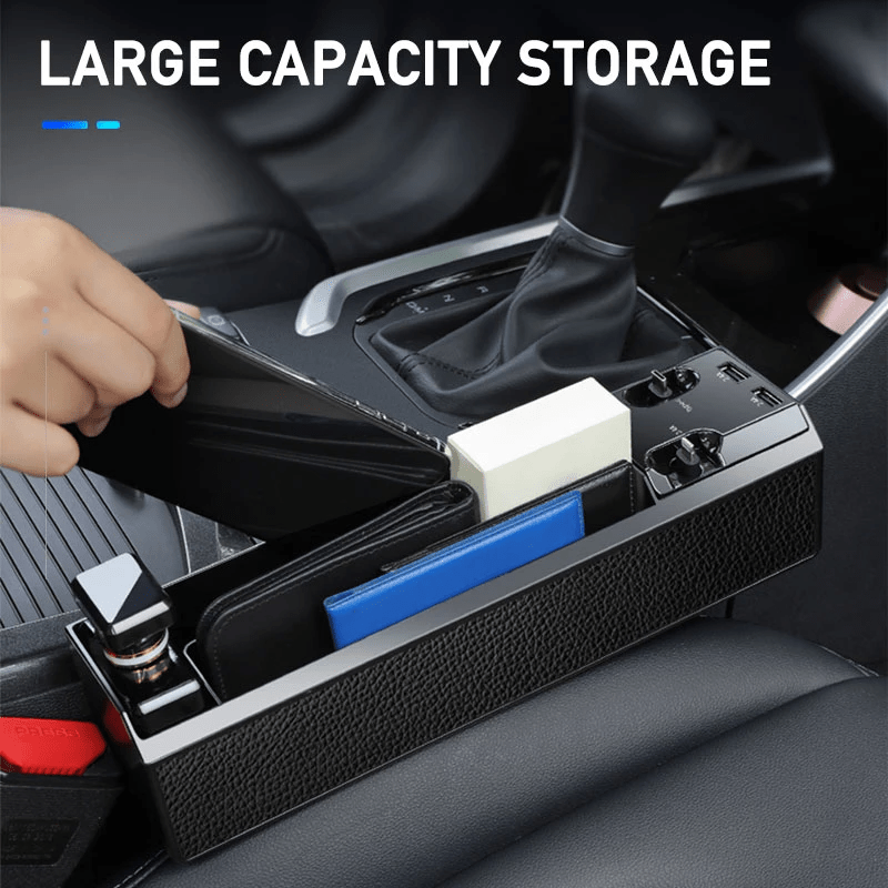 Car Seat Side Organizer with Charger Cable Car Seat Gap Storage Box - Sales Gear Tech