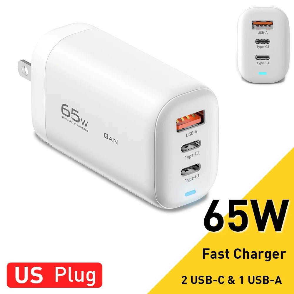 Essager 65W GaN USB - C Charger Fast Charge for Laptop, Samsung, iPhone 14/13, QC3.0 PD3.0 - Sales Gear Tech