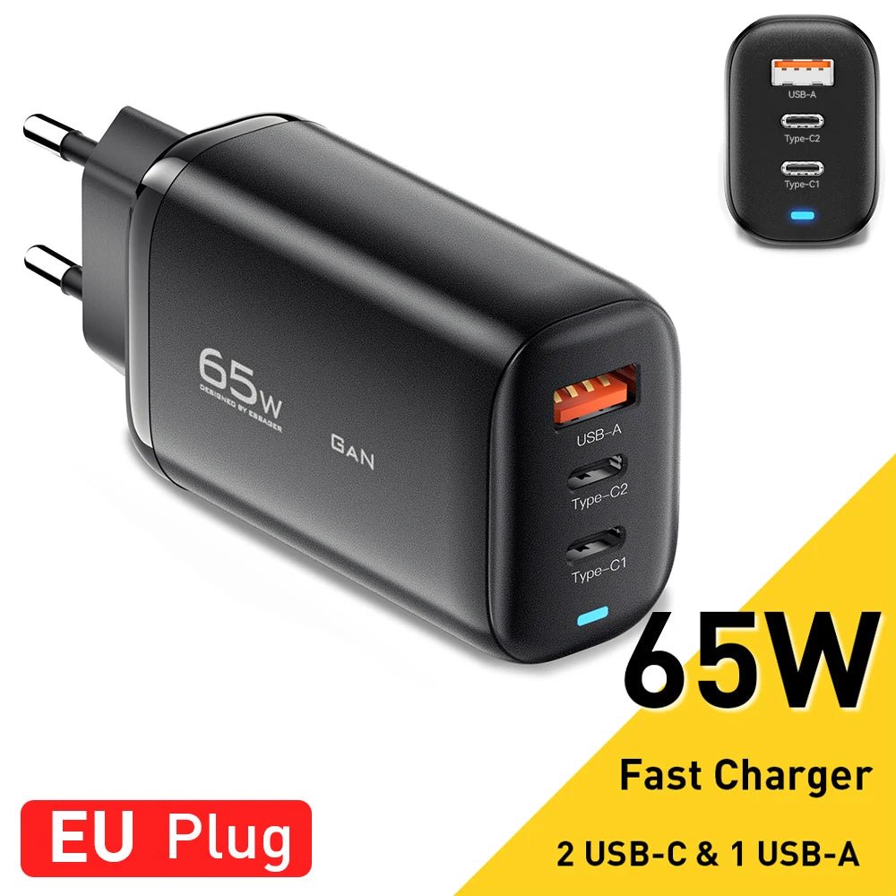 Essager 65W GaN USB - C Charger Fast Charge for Laptop, Samsung, iPhone 14/13, QC3.0 PD3.0 - Sales Gear Tech