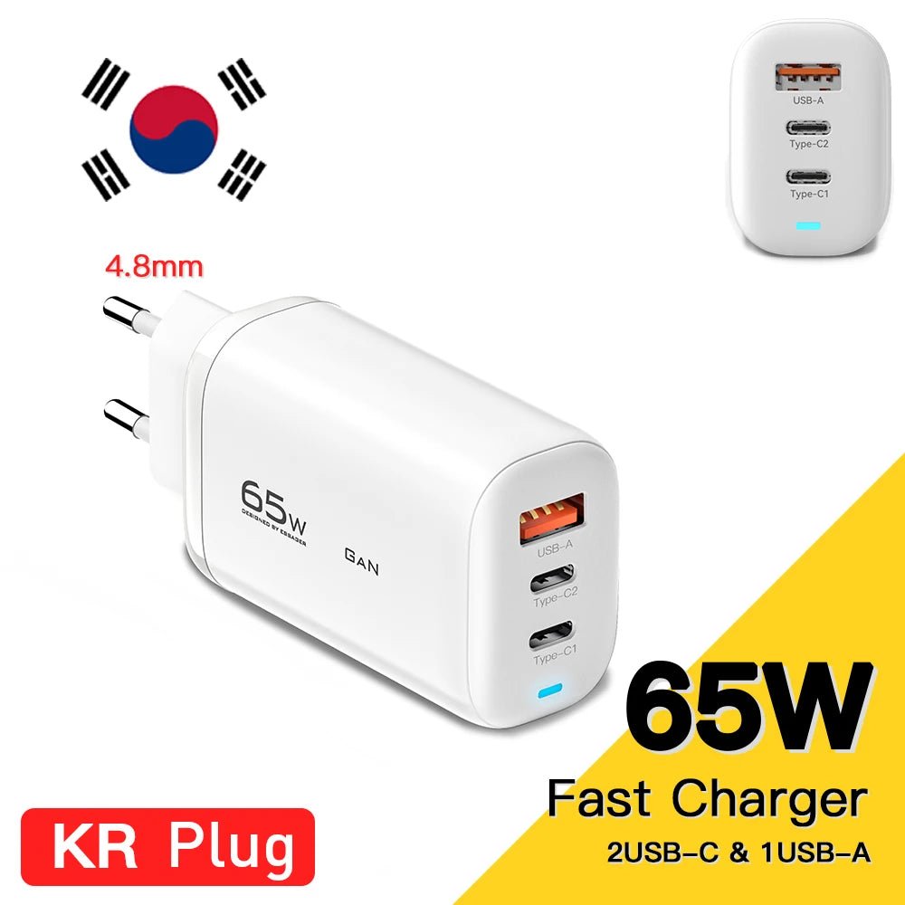 Essager 65W GaN USB - C Charger Fast Charge for Laptop, Samsung, iPhone 14/13, QC3.0 PD3.0 - Sales Gear Tech