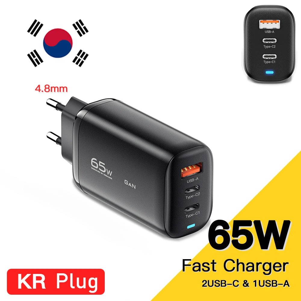 Essager 65W GaN USB - C Charger Fast Charge for Laptop, Samsung, iPhone 14/13, QC3.0 PD3.0 - Sales Gear Tech