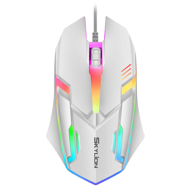 F1 Wired 3 Keys Mouse Colorful Lighting Gaming and Office For Microsoft Windows and Apple IOS System - Sales Gear Tech