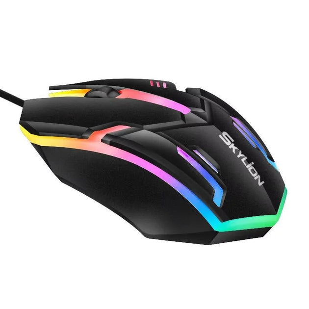 F1 Wired 3 Keys Mouse Colorful Lighting Gaming and Office For Microsoft Windows and Apple IOS System - Sales Gear Tech