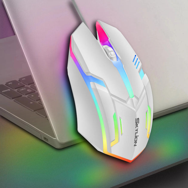 F1 Wired 3 Keys Mouse Colorful Lighting Gaming and Office For Microsoft Windows and Apple IOS System - Sales Gear Tech