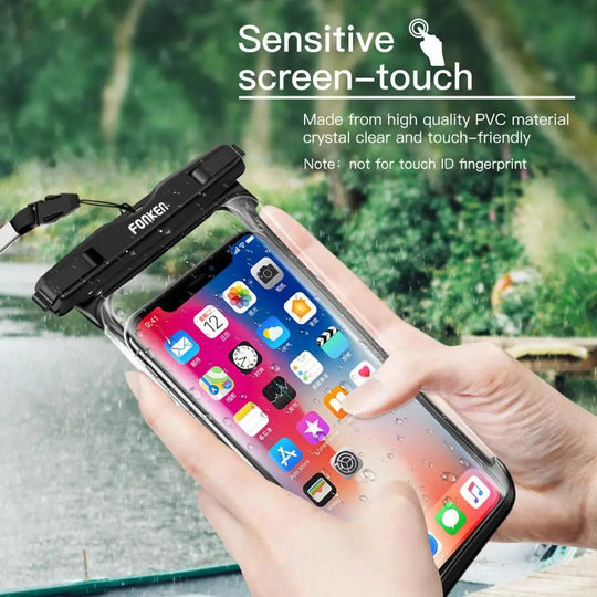 FONKEN Full View Waterproof Phone Case Transparent Dry Bag for Swimming, Snow & Rain - Sales Gear Tech