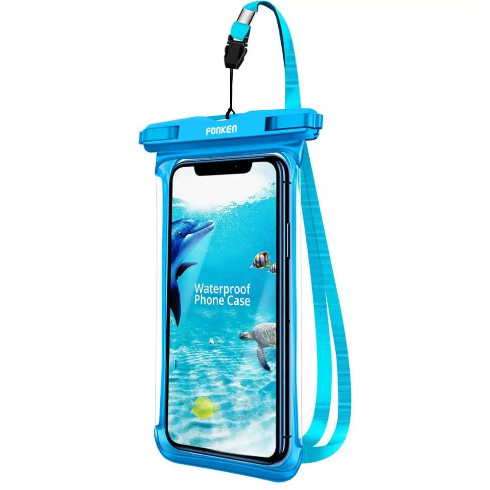 FONKEN Full View Waterproof Phone Case Transparent Dry Bag for Swimming, Snow & Rain - Sales Gear Tech