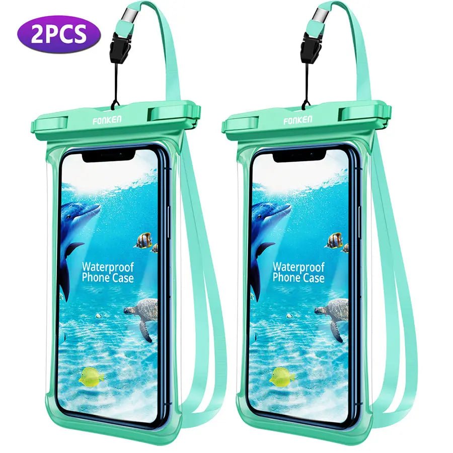 FONKEN Full View Waterproof Phone Case Transparent Dry Bag for Swimming, Snow & Rain - Sales Gear Tech