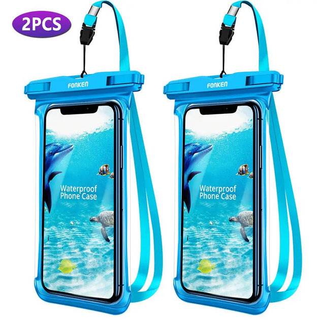 FONKEN Full View Waterproof Phone Case Transparent Dry Bag for Swimming, Snow & Rain - Sales Gear Tech