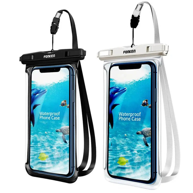 FONKEN Full View Waterproof Phone Case Transparent Dry Bag for Swimming, Snow & Rain - Sales Gear Tech
