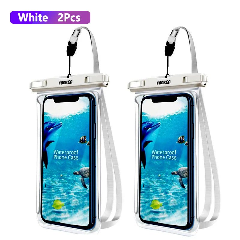FONKEN Full View Waterproof Phone Case Transparent Dry Bag for Swimming, Snow & Rain - Sales Gear Tech