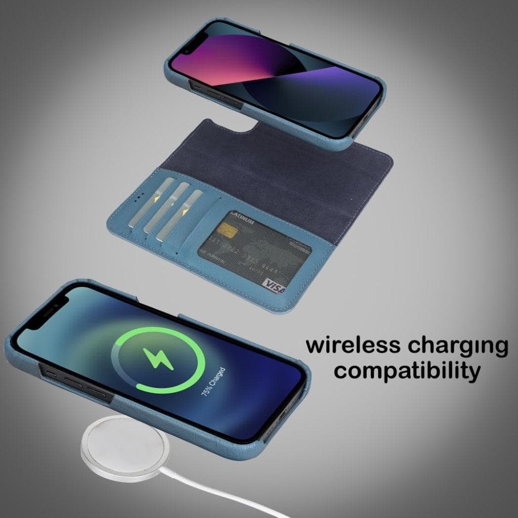 Full Leather Coating Detachable Wallet Case for Apple iPhone 13 Series - Sales Gear Tech