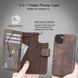 Full Leather Coating Detachable Wallet Case for Apple iPhone 13 Series - Sales Gear Tech