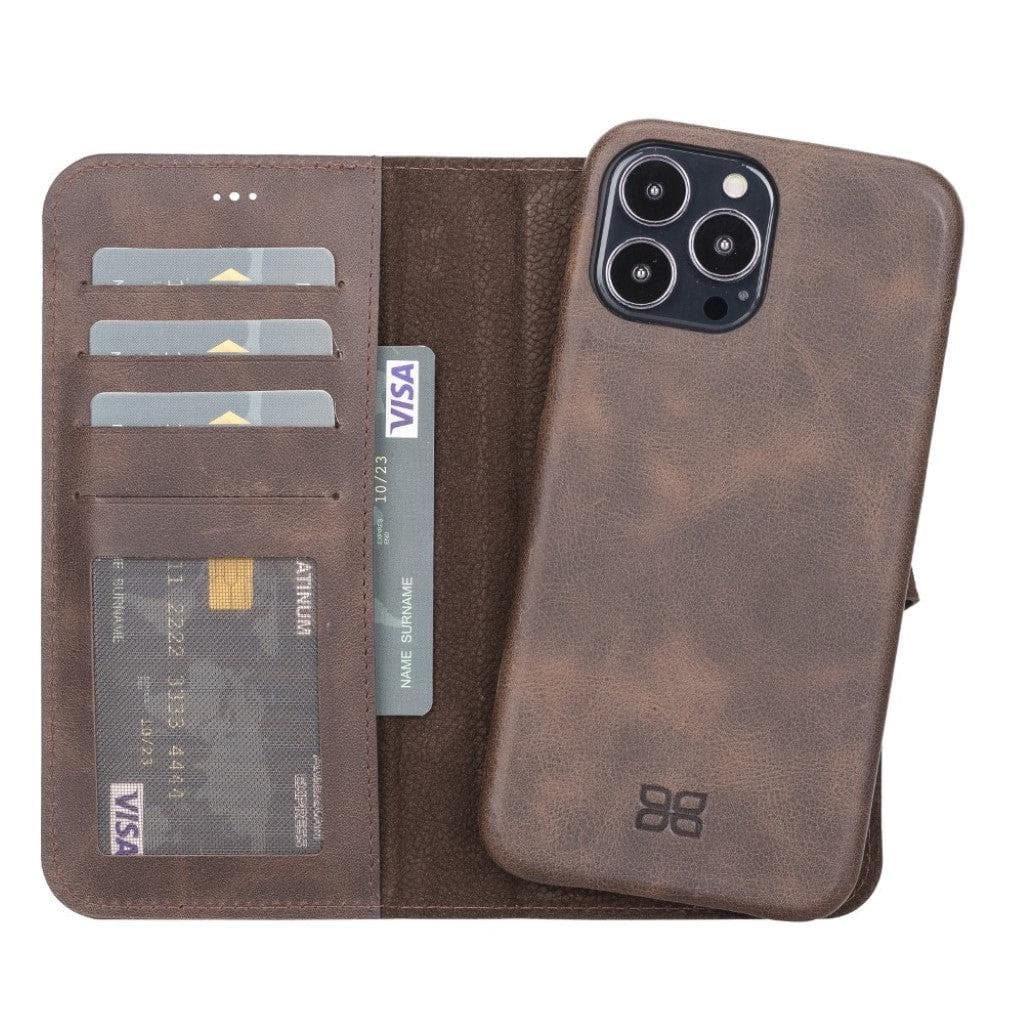 Full Leather Coating Detachable Wallet Case for Apple iPhone 13 Series - Sales Gear Tech