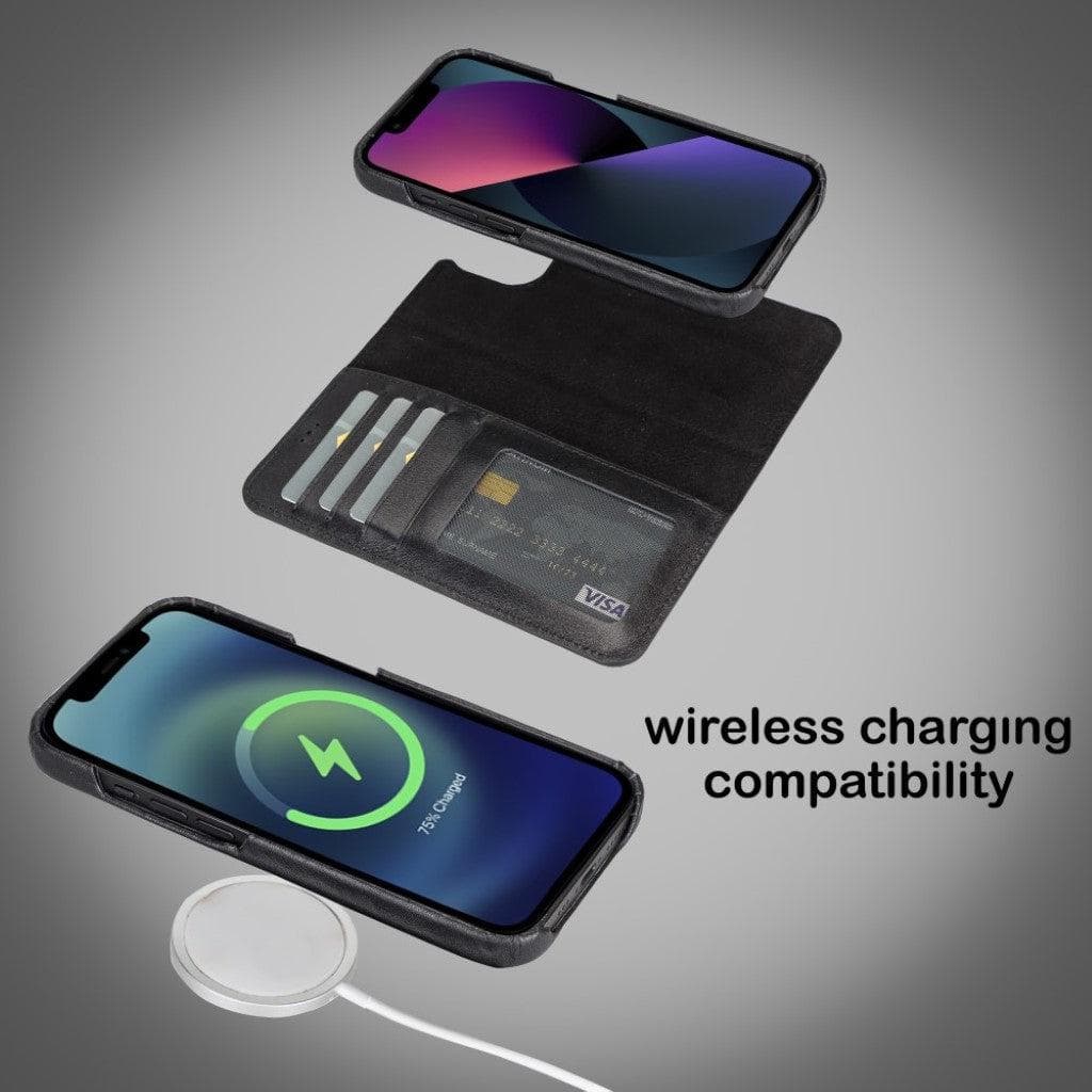 Full Leather Coating Detachable Wallet Case for Apple iPhone 13 Series - Sales Gear Tech