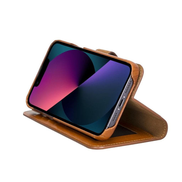 Full Leather Coating Detachable Wallet Case for Apple iPhone 13 Series - Sales Gear Tech