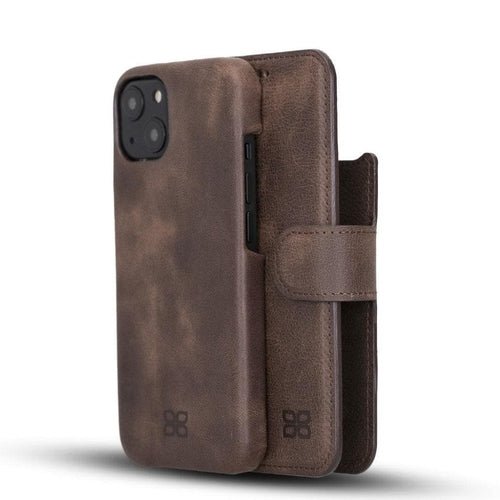 Full Leather Coating Detachable Wallet Case for Apple iPhone 13 Series - Sales Gear Tech
